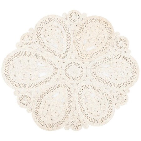 Safavieh 3 x 3 ft. Natural Fiber Round Area Rug, Ivory NF360B-3R